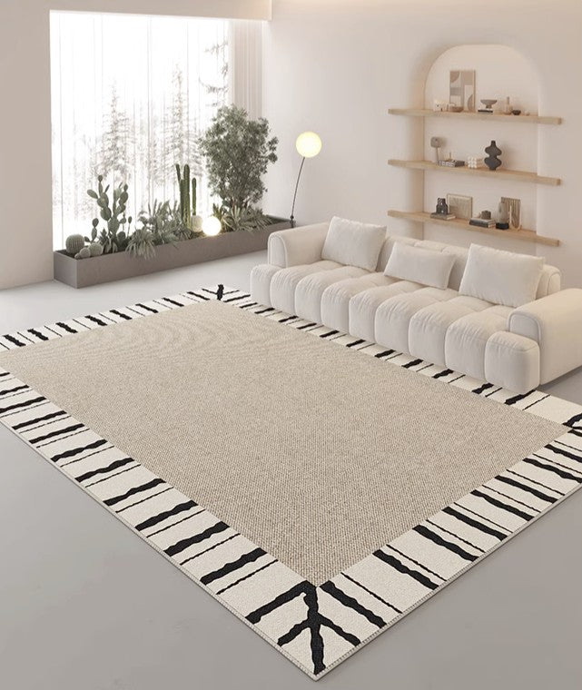 Modern Abstract Geometric Area Rugs - Non-Slip Contemporary Floor Carpet for Bedroom, Living Room & Dining Room Decor - Soft Comfortable Home Decor Rug for Indoor Spaces