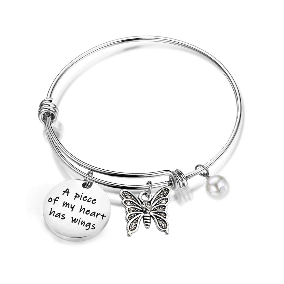 Butterfly Memorial Keychain - Sympathy Gift for Loss of Loved One, A Piece of My Heart Keepsake, Bereavement Gift for Women Men | Funeral, Memorial Service, Grieving Comfort