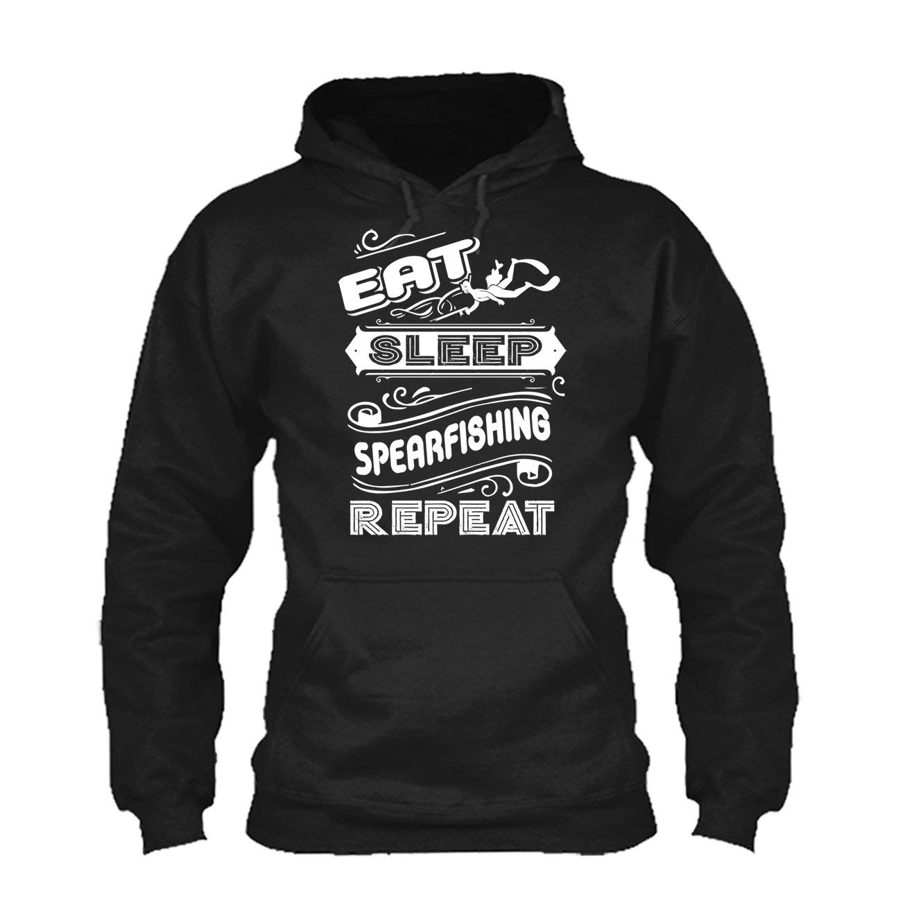 LightRed Eat Sleep Spearfishing Repeat T-Shirt - Comfortable Fishing Graphic Tee for Men & Women - Perfect for Spearfishing Enthusiasts, Beach Trips, and Outdoor Adventures