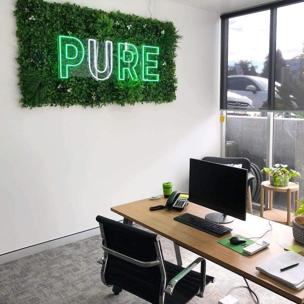 Premium White Lily Artificial Vertical Garden Panel - 1m x 1m UV Resistant Fake Green Wall for Home & Office Decor | Indoor/Outdoor Use for Balcony, Patio, Living Room, and Commercial Spaces