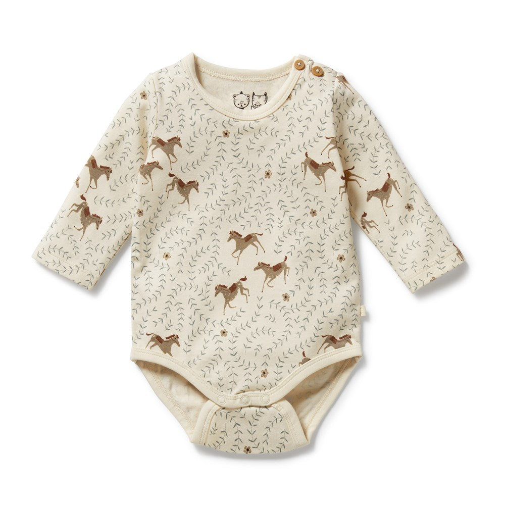 Organic Cotton Horse Bodysuit for Babies & Toddlers - Soft, Breathable & Hypoallergenic - Perfect for Playtime, Nursery & Outdoor Adventures