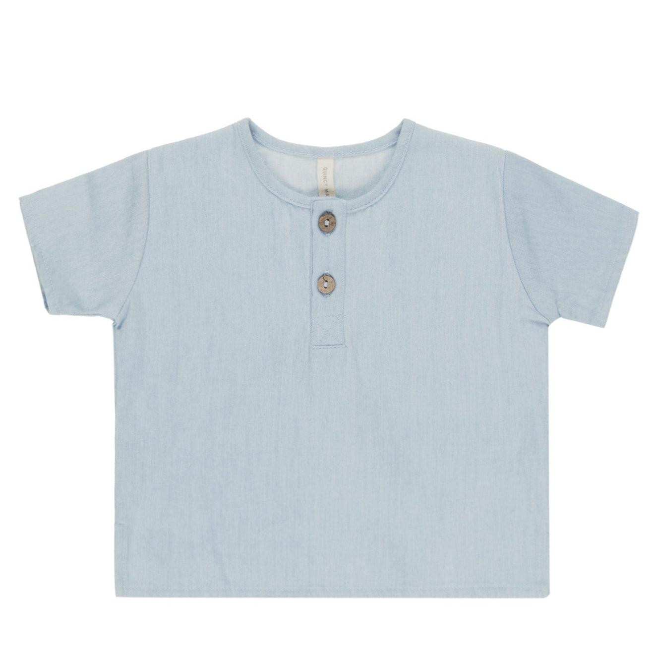 Henry Top Chambray Shirt for Women - Casual Button Down Shirt with Roll-Up Sleeves - Perfect for Office, Date Night & Weekend Outfits