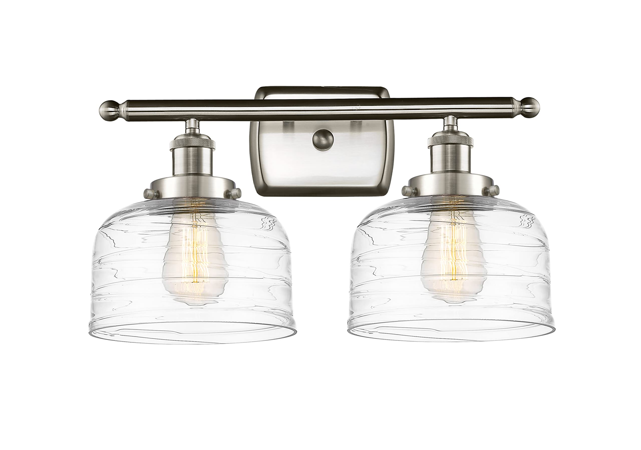 Innovations 916-2W-SN-G713 2-Light Bathroom Vanity Light Fixture - Brushed Satin Nickel Finish - Perfect for Modern Bathroom, Powder Room & Dressing Area Lighting