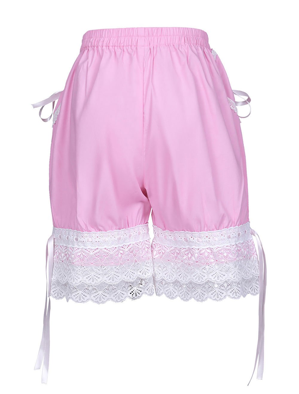 Women's Cotton Candy Pink Lolita Style Pumpkin Shorts Bloomers - Cute Kawaii Underwear for Cosplay, Halloween Costumes & Vintage Fashion