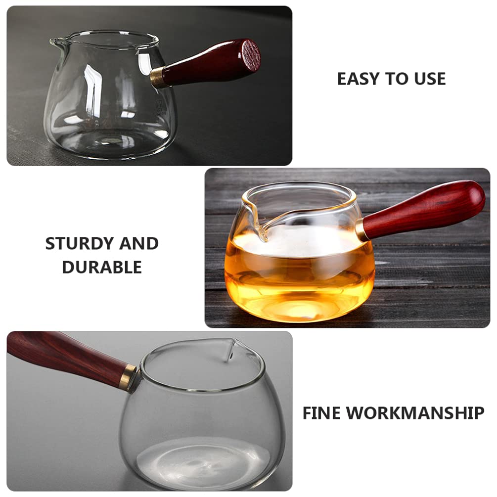 Zerodeko 350ml Glass Saucepan with Nonstick Coating - Small Milk Pot, Pasta Cooker & Butter Warmer - Stovetop Safe for Kitchen, Restaurant & Home Use - Perfect for Simmering, Melting & Cooking Sauces