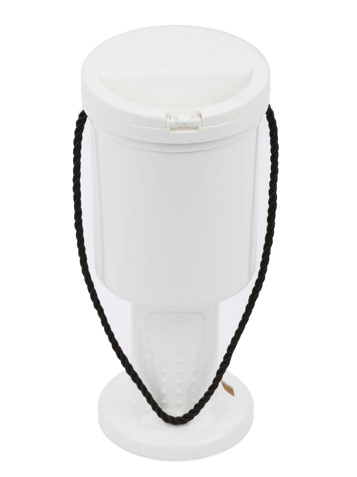 MCB Plastic Hand Held Collection Box - Charity Donation Box - Tip Container (White, 6 Pack) for Church, Restaurant, Retail Store & Fundraising Events
