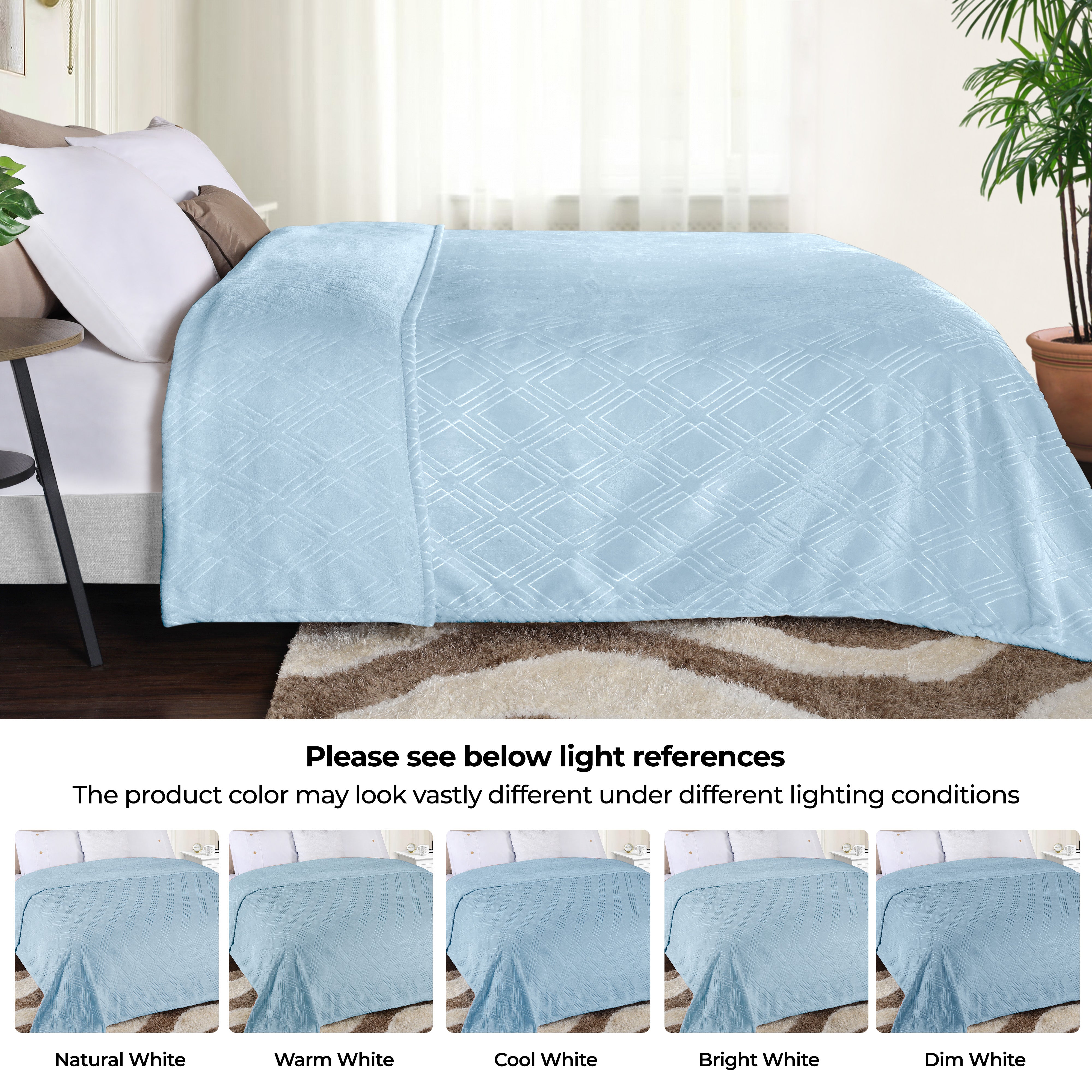 Premium Alaska Diamond Plush Fleece Blanket - Ultra Soft & Cozy Throw for Bed, Sofa, and Travel - Warm Winter Blanket for Home, Office, and Camping