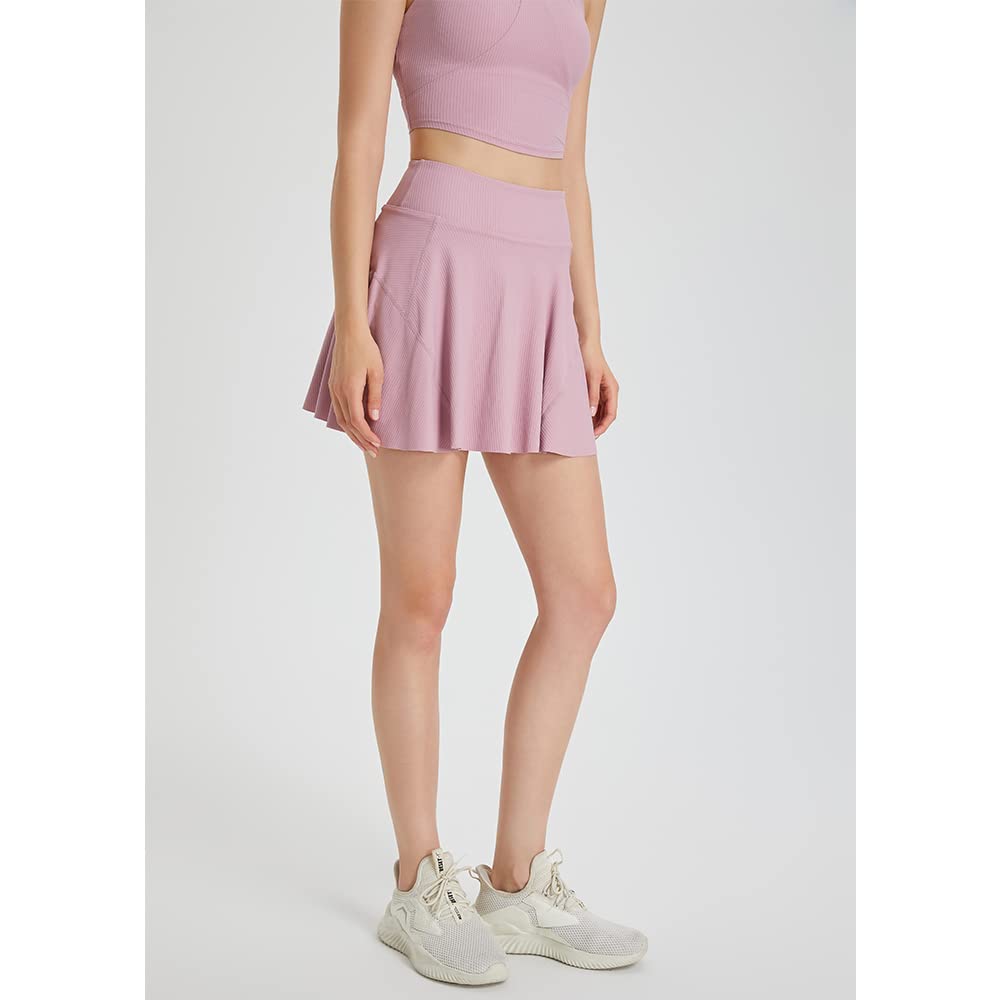Tikwek Women's High Waisted Tennis Skorts with Pockets - Athletic Skirt for Tennis, Golf & Running - Breathable Workout Skirt for Women's Sports & Activewear