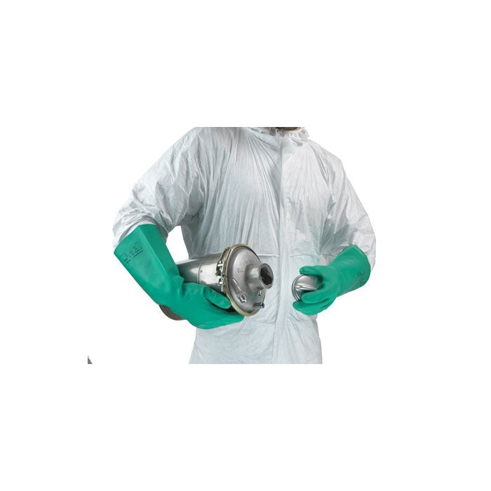Ansell 117210 15 Sol Vex Gloves - 22mil Thickness, Straight Cuff, Size 10 - Heavy Duty Chemical Resistant Gloves for Industrial Work & Laboratory Use