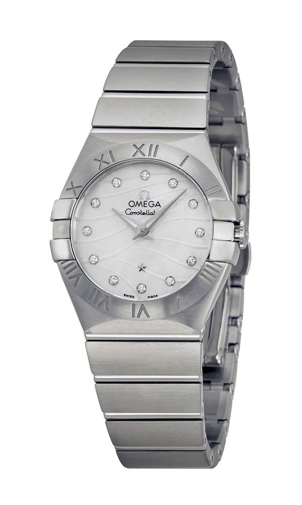 Omega Constellation Women's Watch - Stainless Steel, Quartz Movement, Mother-of-Pearl Dial (Model 123.10.27.60.55.003) | Perfect for Business, Formal Events & Luxury Gift Giving