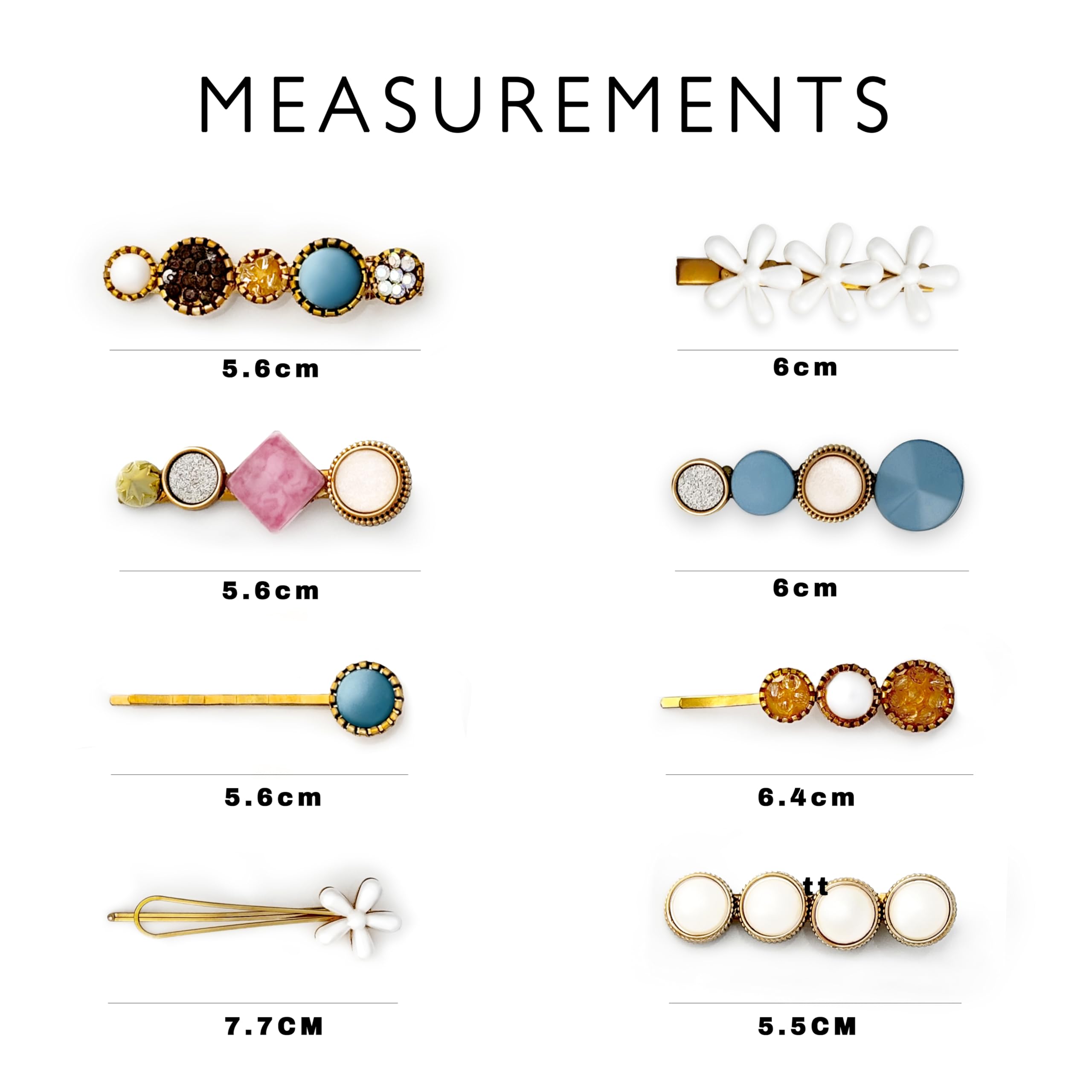 BellaStella Korean Pearl Rhinestone Hair Clips - Elegant Marble Alligator Bobby Pins for Women, Hair Jewelry Accessories for Weddings, Parties & Special Occasions