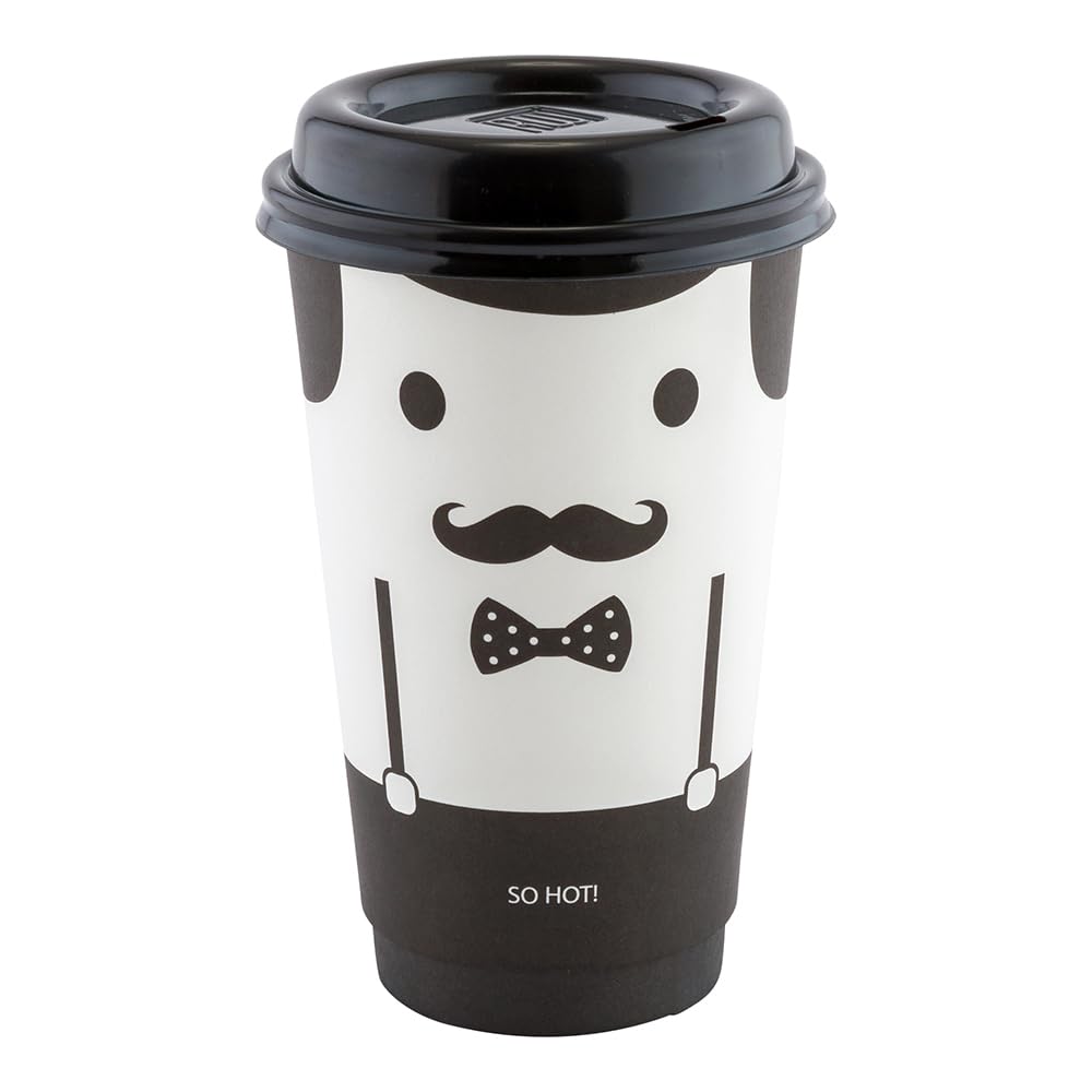 Restaurantware Restpresso 16oz Insulated Coffee Cups with Lids (20-Pack) - Leakproof, Non-Slip Ripple Wall Hot Cups - Disposable Red Paper Cups for Coffee, Tea, Hot Cocoa & Lattes - Perfect for Cafes, Offices & Catering Events