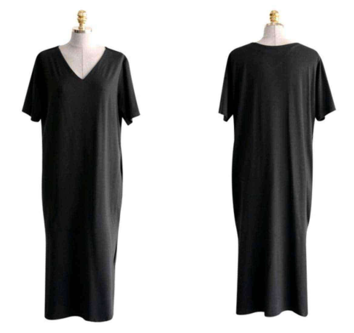 Elegant Black Maxi Dress for Women - Comfortable Long Slit Evening Gown | Perfect for Parties, Weddings & Special Occasions