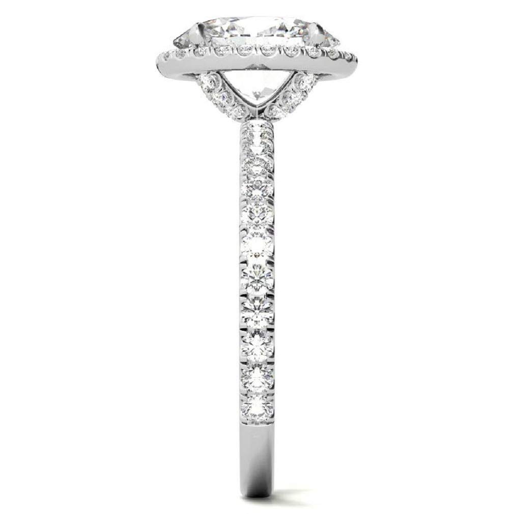 3.00CT Oval Cut Double Halo Moissanite Bridal Set - VVS1 Clarity Colorless Diamond Alternative - 925 Sterling Silver Engagement & Wedding Ring Set - Perfect Gift for Anniversaries, Proposals & Special Occasions