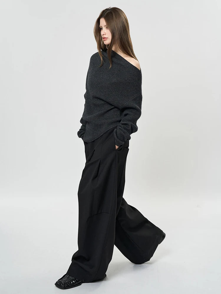 42% Wool Elegant Knit Sweater for Women - Long Sleeve Turtleneck Pullover, Fashionable Autumn/Winter 2025 (Style 1DH9240) - Perfect for Office Wear, Casual Outings and Holiday Gatherings