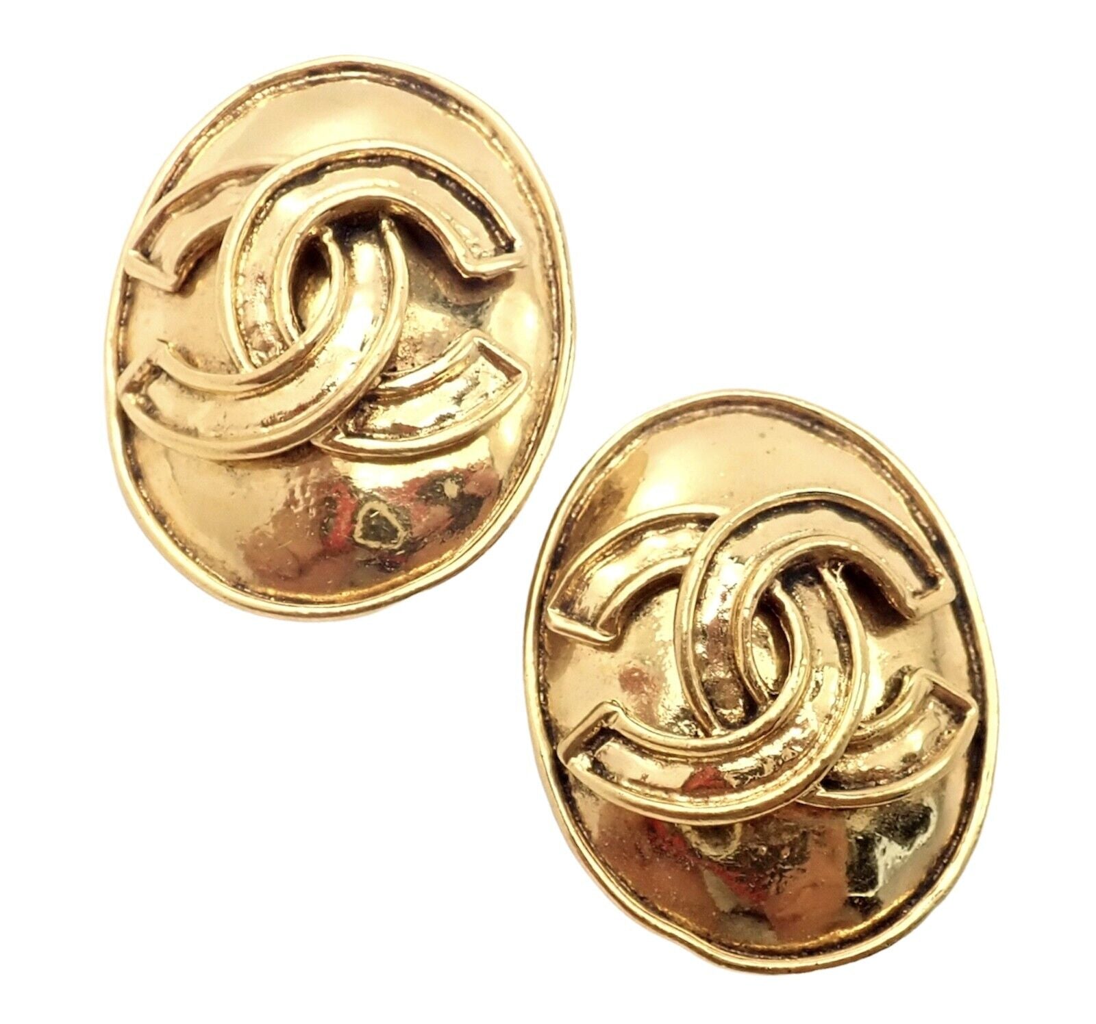 Vintage Chanel Paris France Logo Earrings - 1994 Spring Collection | Authentic Rare Designer Jewelry for Women | Perfect for Parties, Weddings & Special Occasions