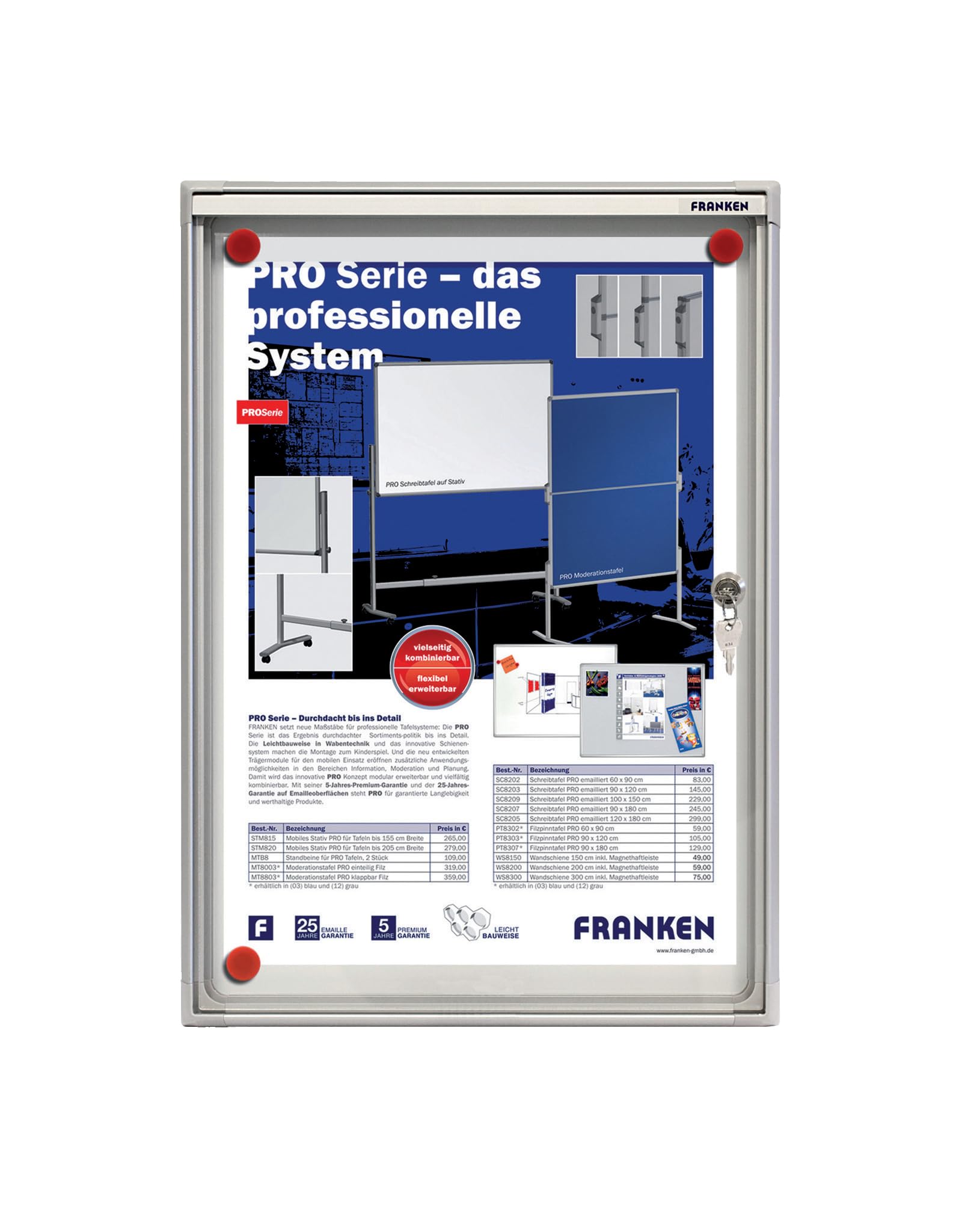 FSA1 Flat Display A4 Size - Aluminum Frame with White Background - Perfect for Office Documents, Presentations & Wall Art