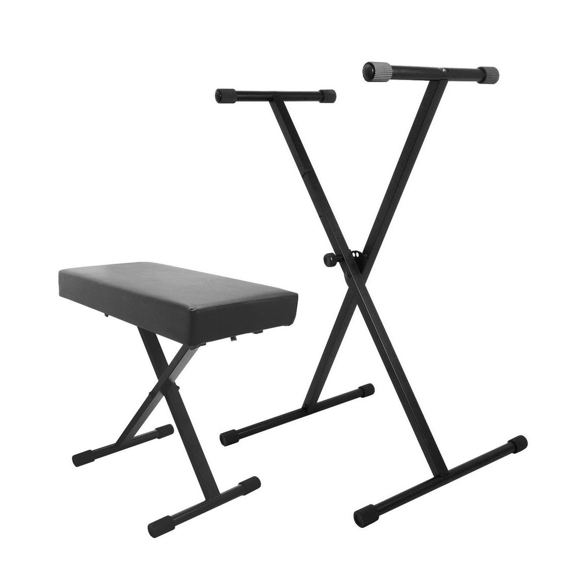 On-Stage Stands KPK6500 Heavy Duty Adjustable Keyboard Stand with Bench - Perfect for Home Studios, Live Performances & Music Classrooms