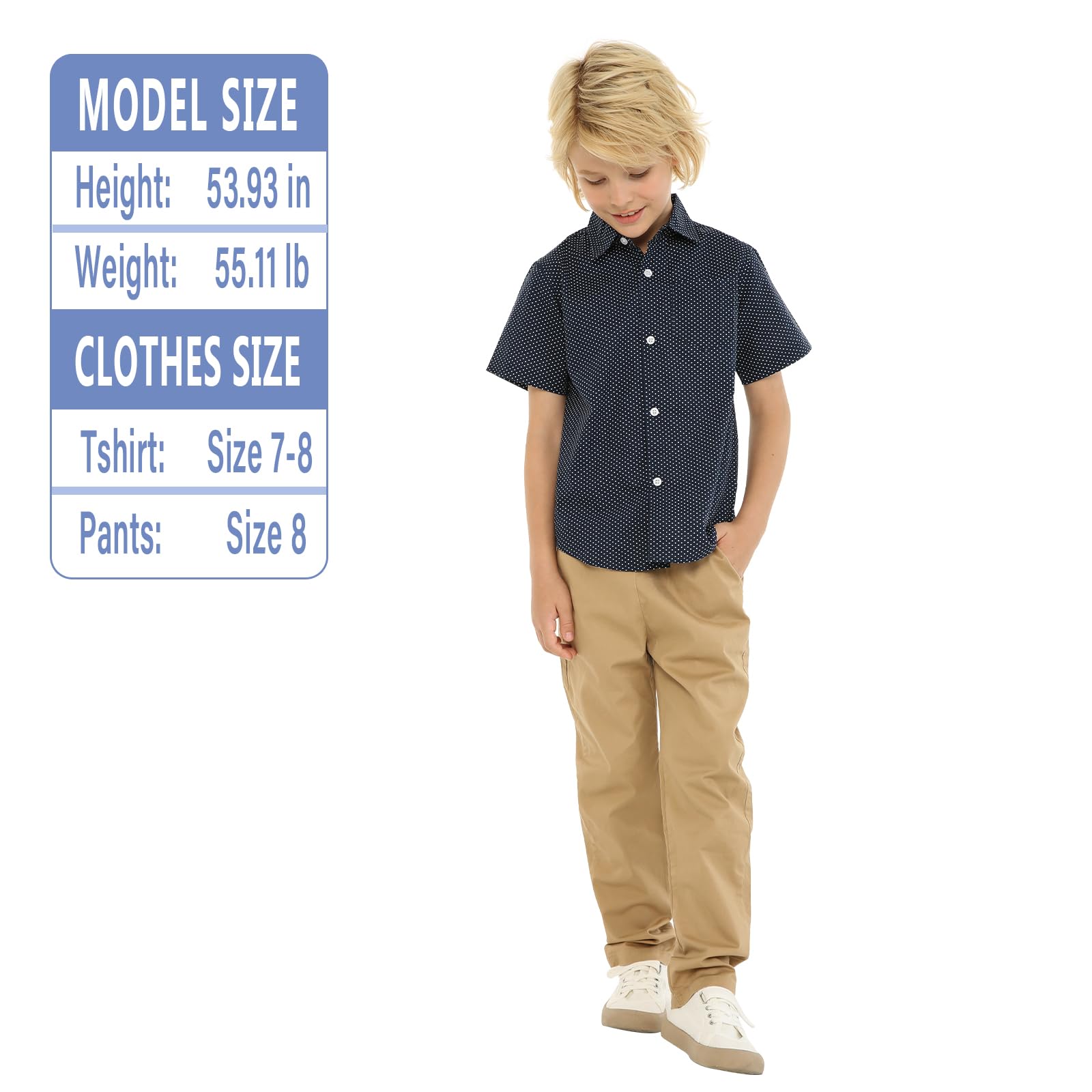 LittleSpring Boys School Pants - Elastic Waist for Comfort & Play