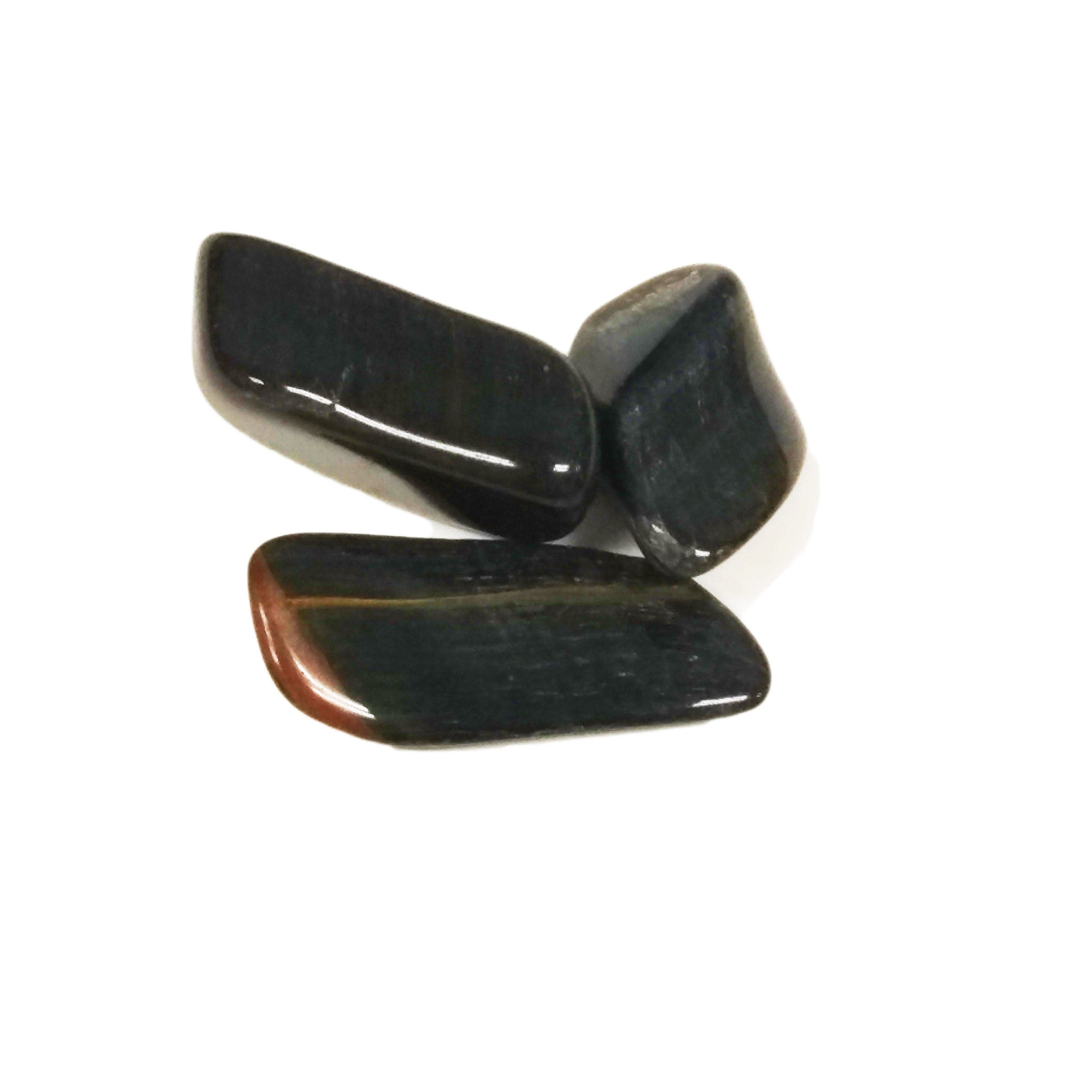 Blue Tiger Eye Tumbled Pocket Stone - Natural Healing Crystal for Stress Relief, Meditation & Good Luck - Perfect for Home Decor, Office Desk & Travel