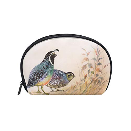 LORVIES Common Quails Cosmetic Bag for Women - Waterproof Makeup Pouch, Travel Toiletry Organizer Case, Clutch Purse for Cosmetics & Accessories - Perfect for Travel, Gym, and Daily Essentials Storage