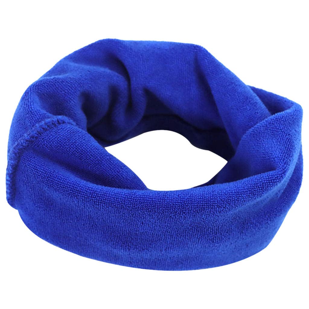 FAKEME Snood Headband - Cute Dog Ear Wrap for Hearing Protection & Noise Reduction - Comfortable Blow Drying Dog Costume Accessory (Size S, Blue) - Perfect for Grooming, Travel & Outdoor Adventures