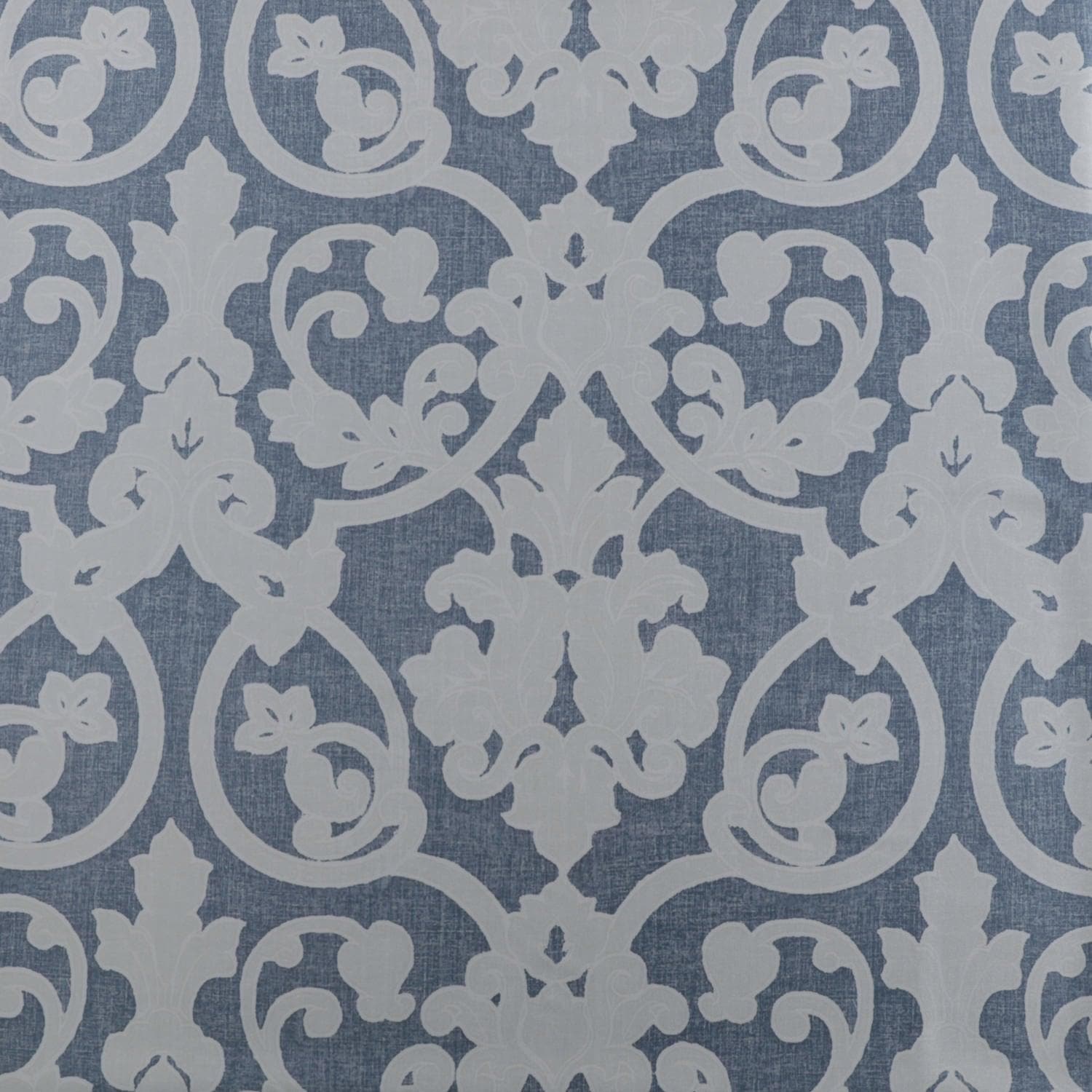 Rococo Blue Damask Delft Blue Fabric Swatch - Premium Dutch-Inspired Textile for Home Decor, Upholstery & DIY Craft Projects