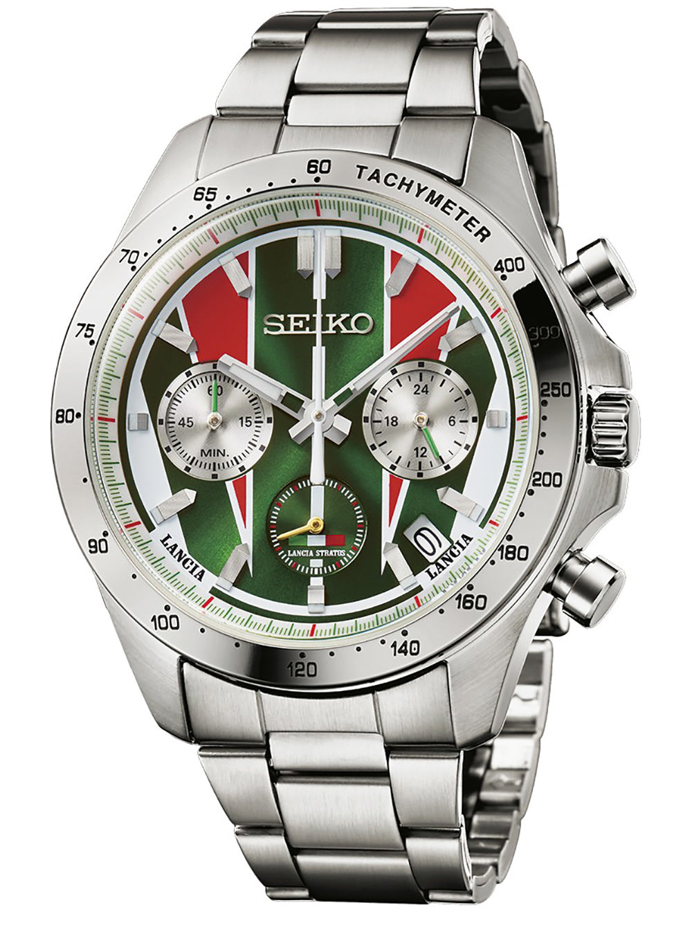 SEIKO x LANCIA STRATOS 50th Anniversary Limited Edition Watch - Japanese Made Automatic Chronograph - Perfect for Collectors & Racing Enthusiasts