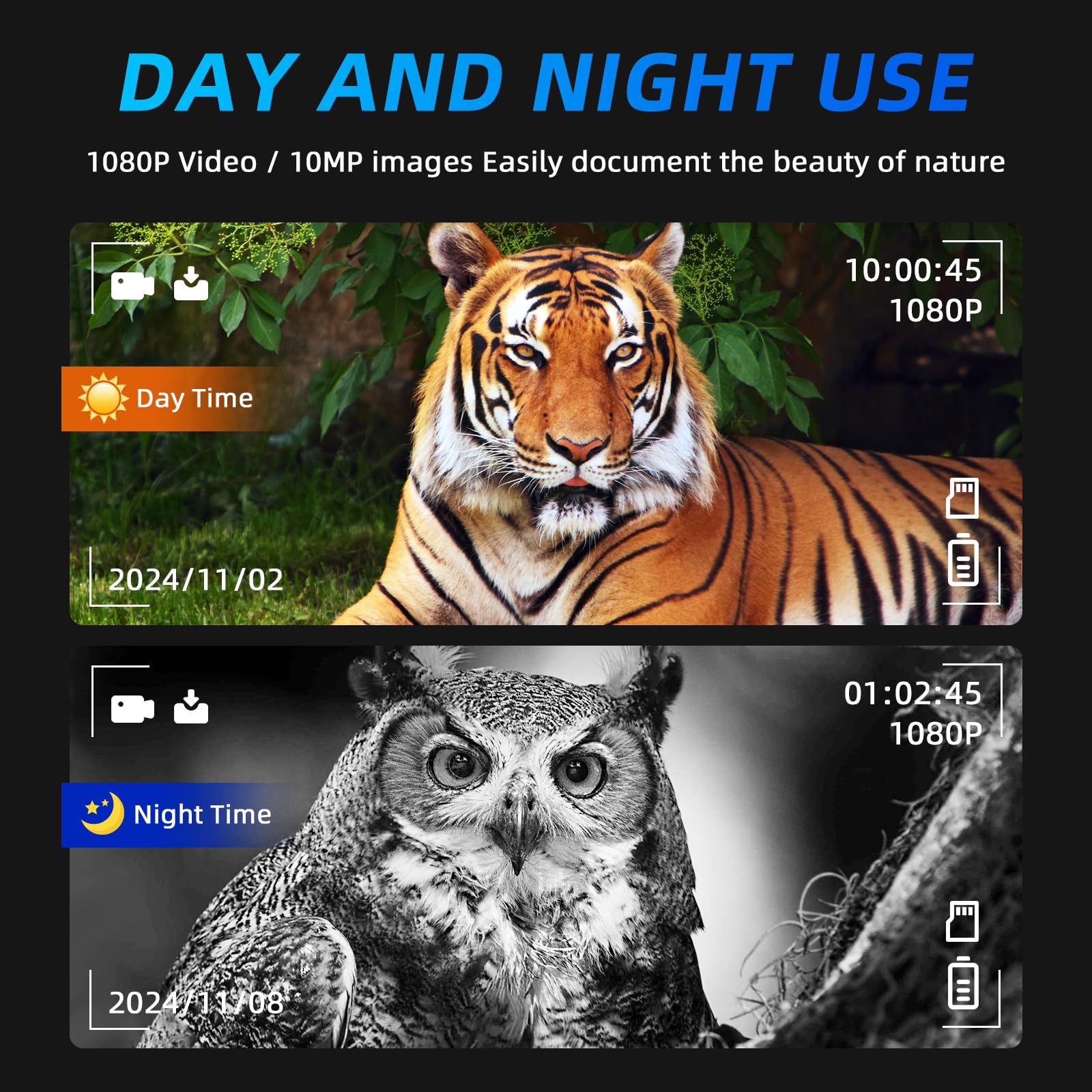 HD Night Vision Binoculars with Infrared & 32GB Storage - Head Mounted Hunting Goggles for Outdoor Adventures, Wildlife Observation, and Nighttime Security Surveillance