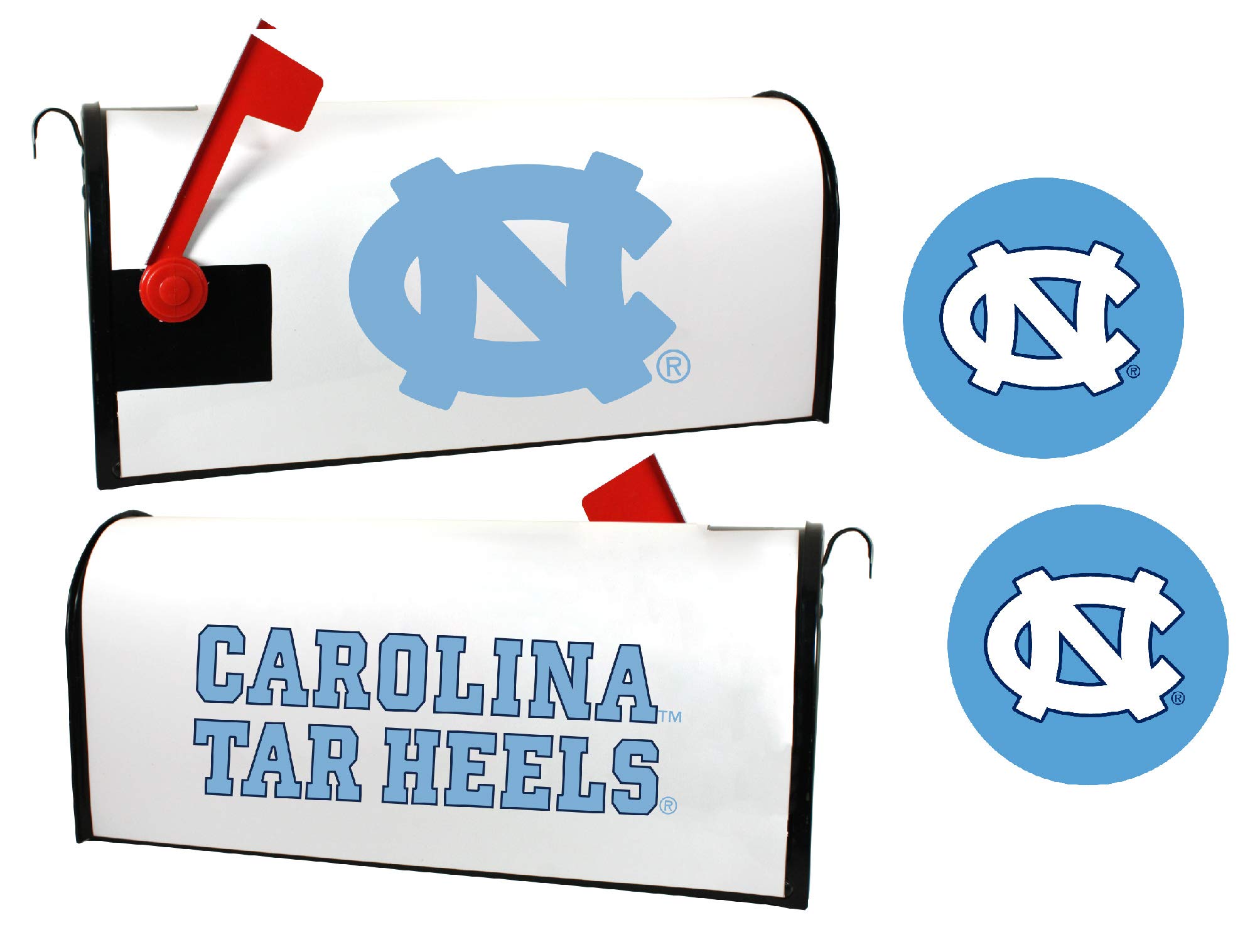 UNC North Carolina Tar Heels Officially Licensed Magnetic Mailbox Cover & Decal Set - Perfect for Game Day, College Dorms, and Alumni Pride Decor