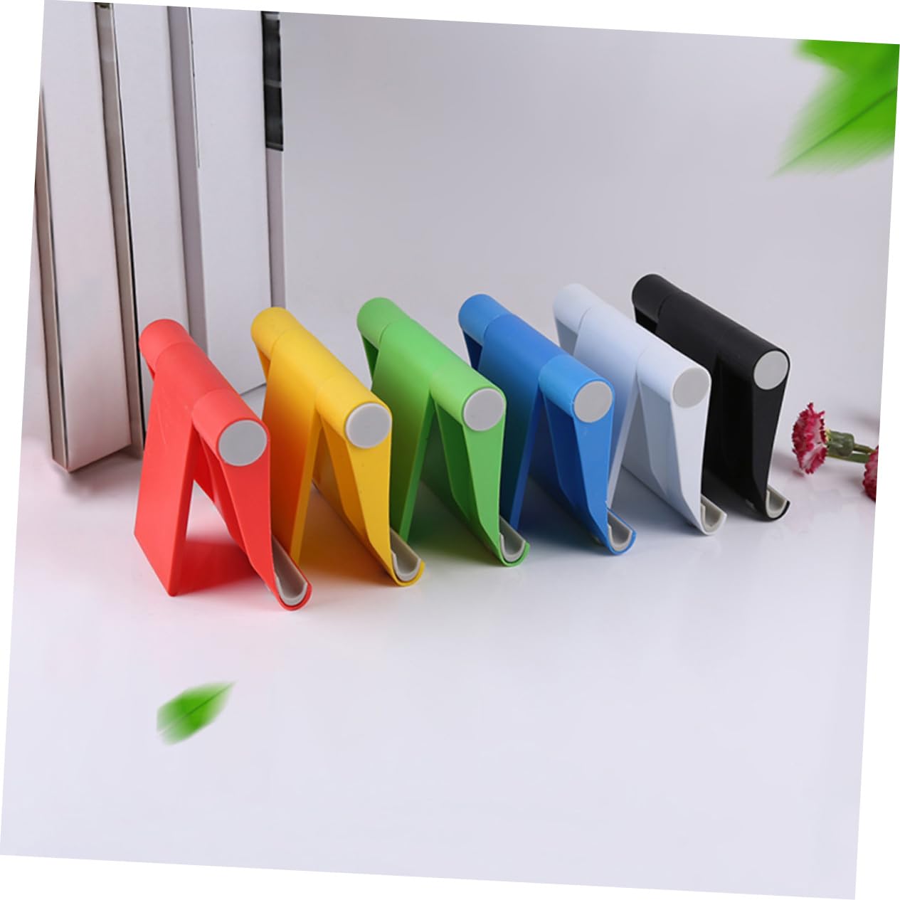 STOBOK Foldable Phone Stand Holder - Adjustable & Portable Cell Phone Stand for iPhone, Samsung, Tablets (6-12.9