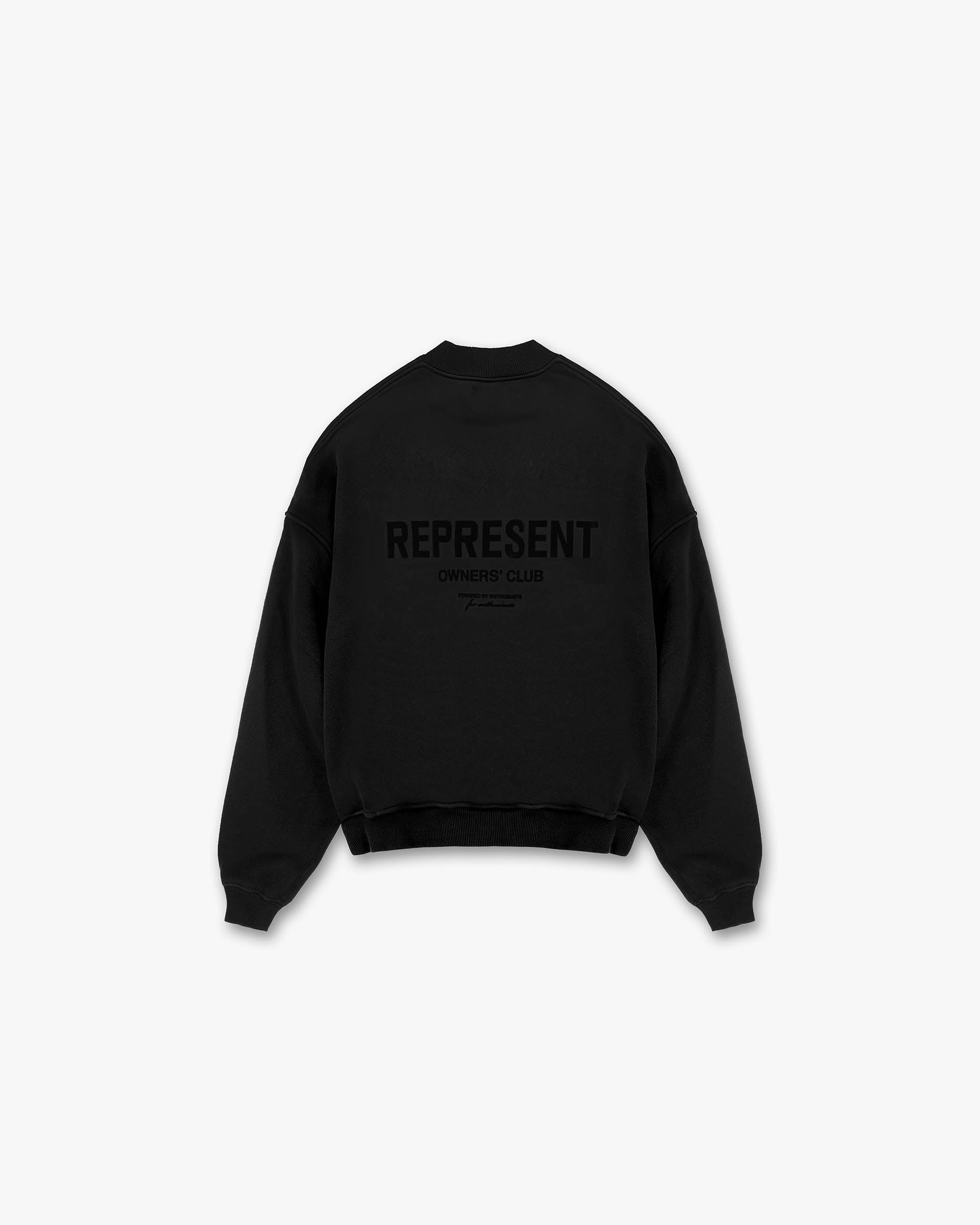 Represent Owners Club Flocked Sweater - Premium Black Knit Pullover for Men | Streetwear Fashion & Casual Outfits