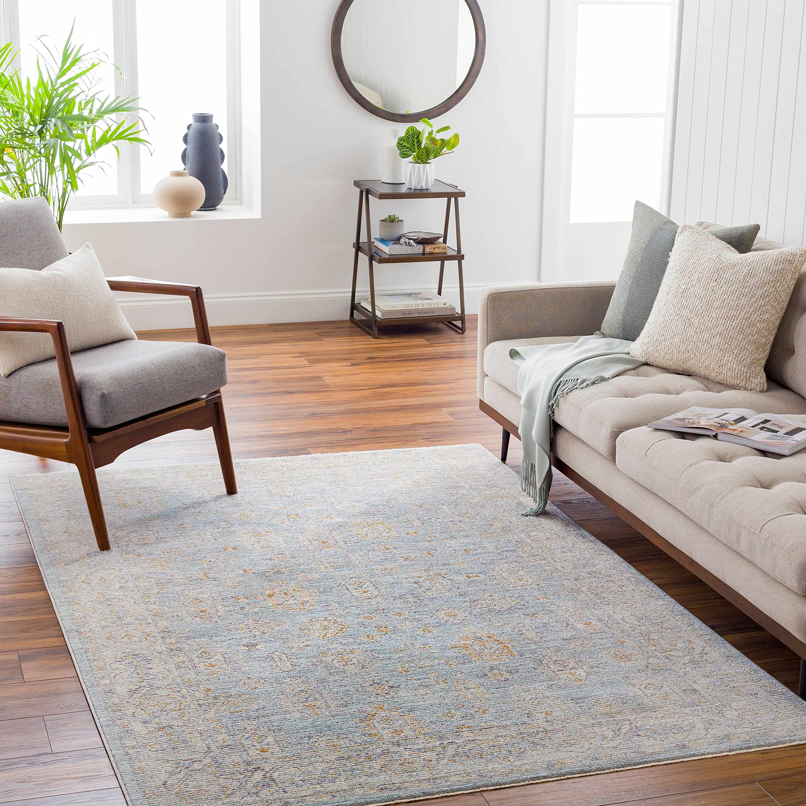Hauteloom Meer Hallway and Kitchen Runner Rug - Gray & Green - 2'7