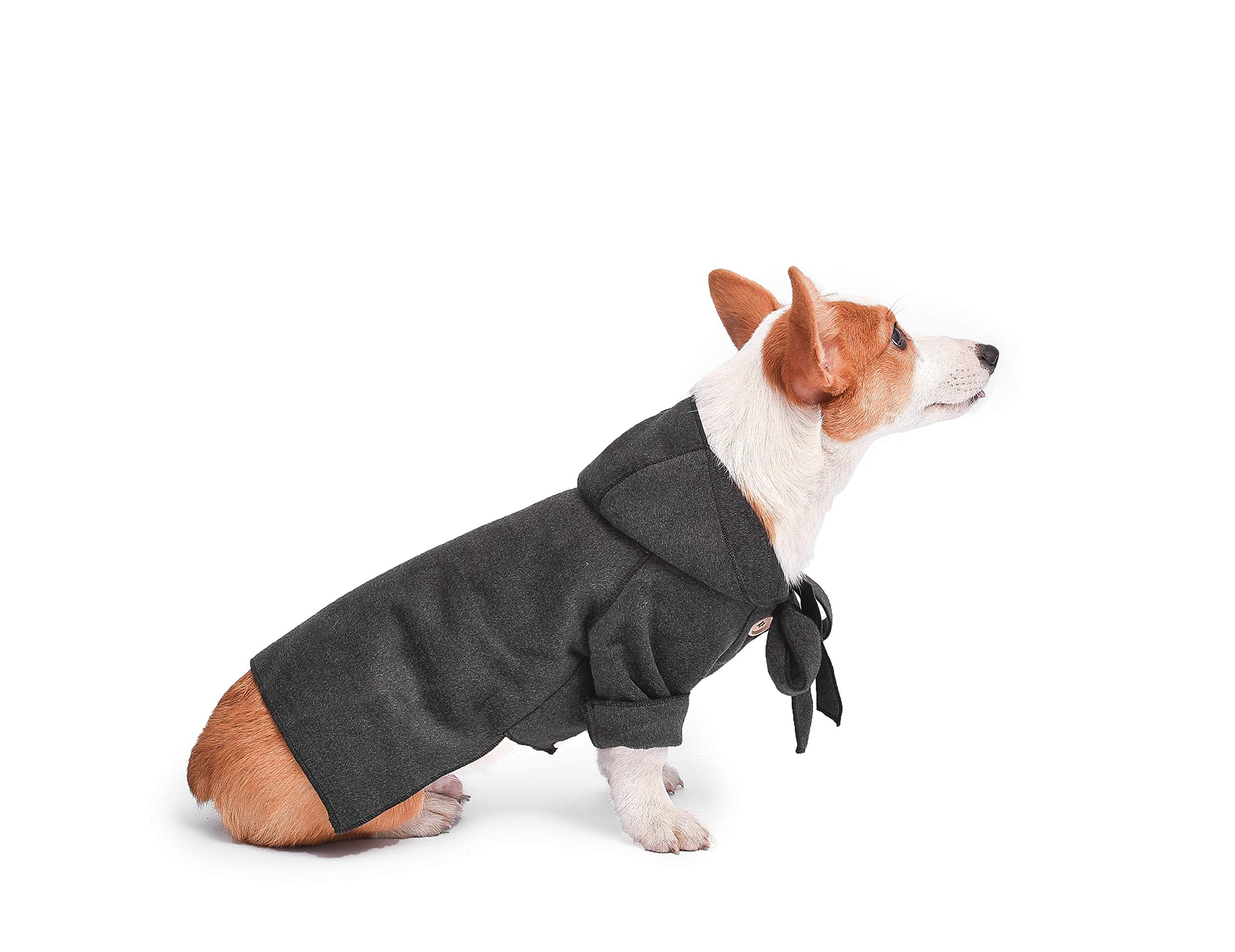 Small Dog Winter Coat - Warm Hooded Jacket & Snowsuit for Small to Medium Dogs | Windproof Puppy Apparel for Cold Weather - Black, Large Size | Perfect for Outdoor Walks & Winter Adventures