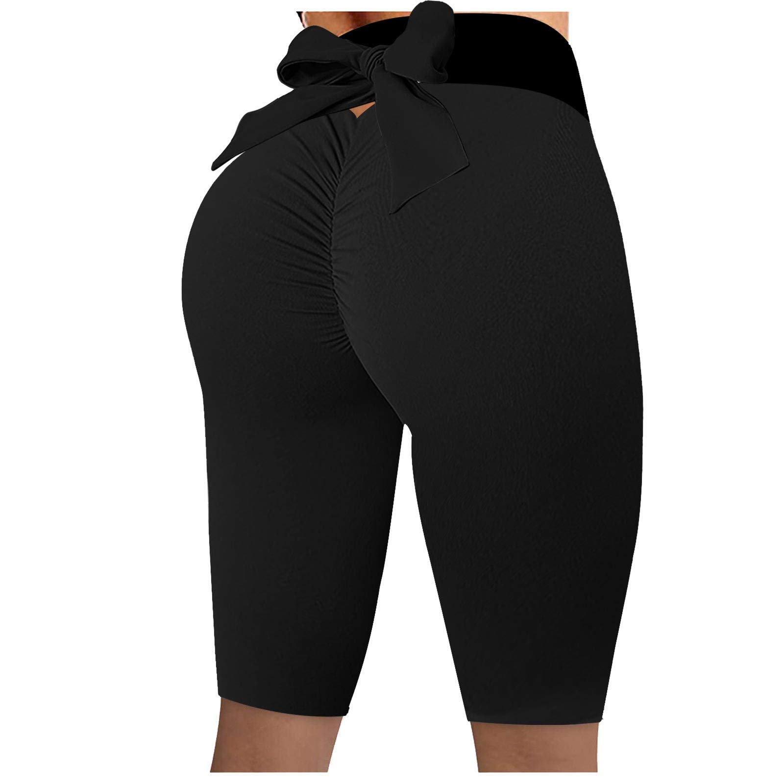 Smooto High Waist Yoga Pants - Tummy Control & Butt Lifting for Workout (Black)