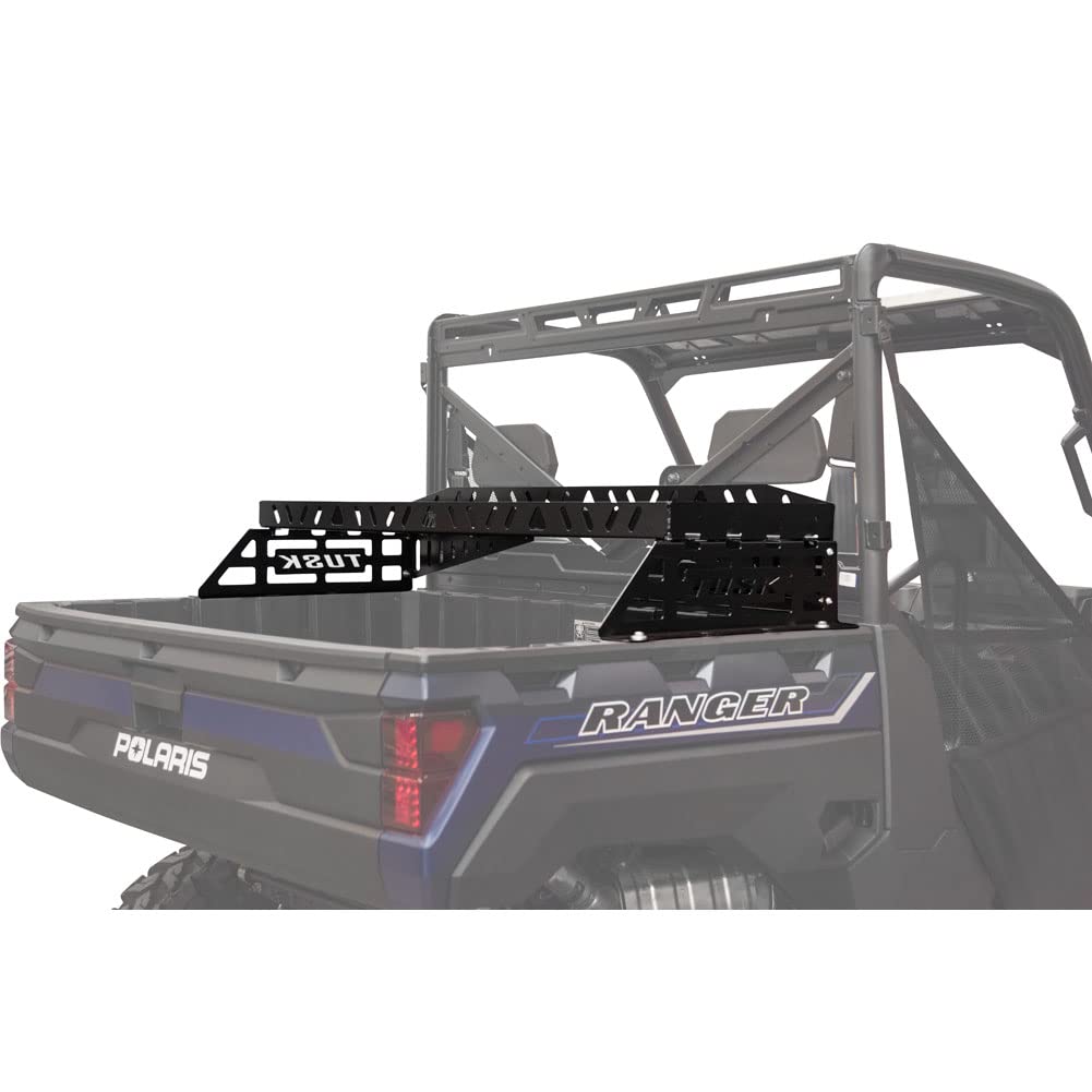 Tusk Cargo Rack - Black Powder Coated - Fits Polaris Ranger Crew XP 1000 (2017-2025), Ranger 1000 (2022-2025), Ranger XP (2022-2025) - Heavy Duty Utility Rack for Off-Road ATV Accessories & Hunting Gear Storage