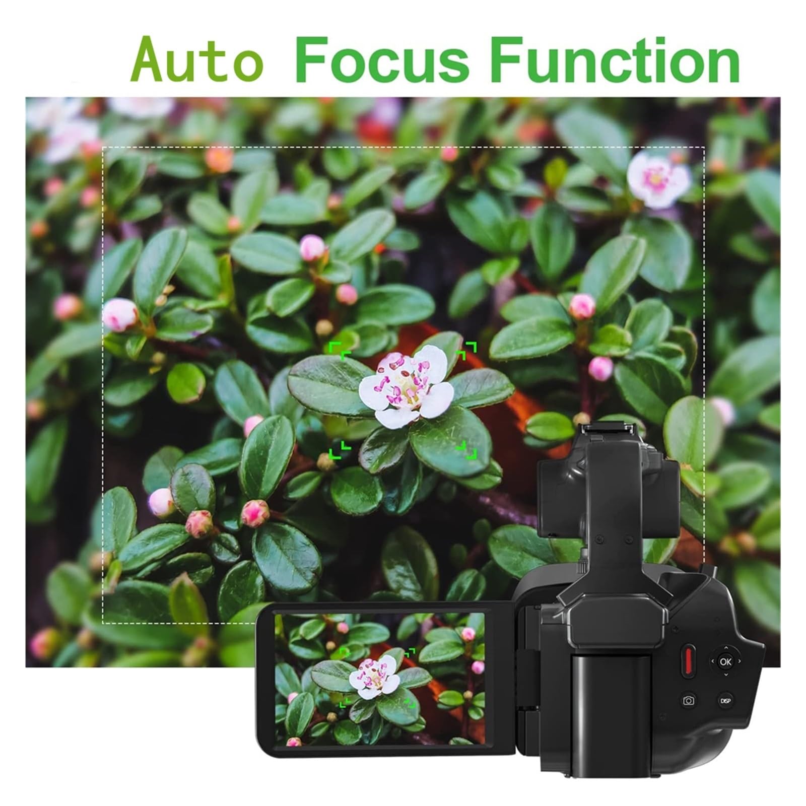 4K 64MP Digital Video Camera with 18X Auto Focus - Full HD Camcorder for Streaming, Vlogging, YouTube & Webcam Photography (No SD Card Included) - Perfect for Live Streaming, Travel Vlogging & Online Classes