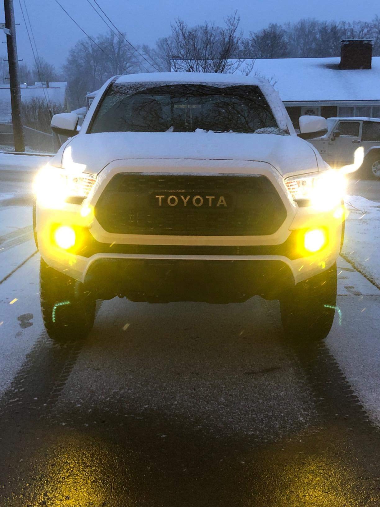 H3 LED Fog Light Bulbs 2-Pack - Super Bright 3030 Chips with Projector Lens - Golden Yellow H3 LED Bulbs for Car Fog Lights & DRL - Perfect for Night Driving, Off-Roading & Low Visibility Conditions