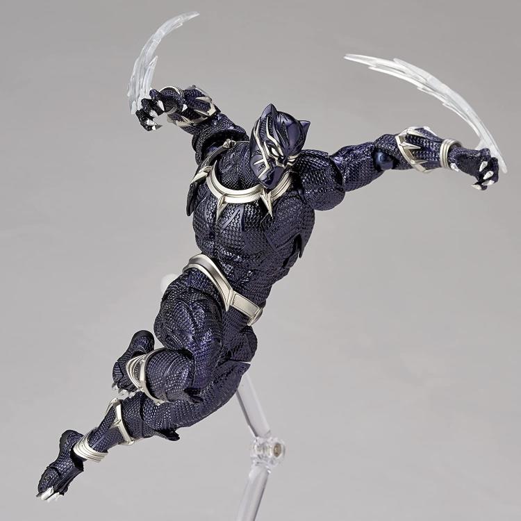 Amazing Yamaguchi Revoltech No. 030 Black Panther Action Figure - Highly Articulated Collectible for Marvel Fans & Display