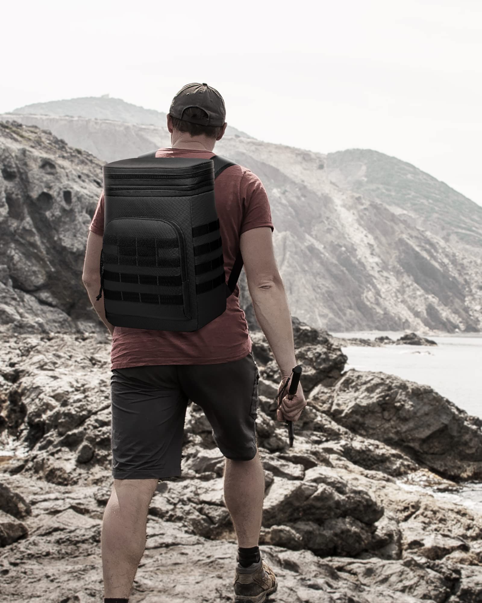 TACTICISM 24L Insulated Leak-Proof Tactical Cooler Backpack - Heavy Duty Lunch Bag for Men & Women, Soft Ice Chest Backpack for Work, Hiking, Camping, Fishing - Perfect Gift for Outdoor Enthusiasts