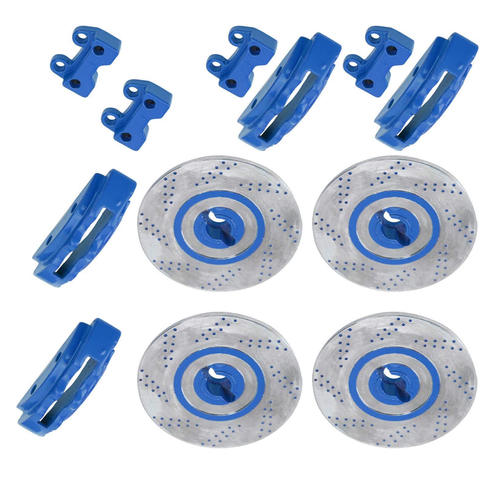 VGEBY 4Pcs RC Metal Simulation Brake Discs for Traxxas TRX4 TRX6 1/10 Scale RC Cars - Green Upgrade Accessory | Durable Off-Road Crawler & Rock Racing Performance Parts