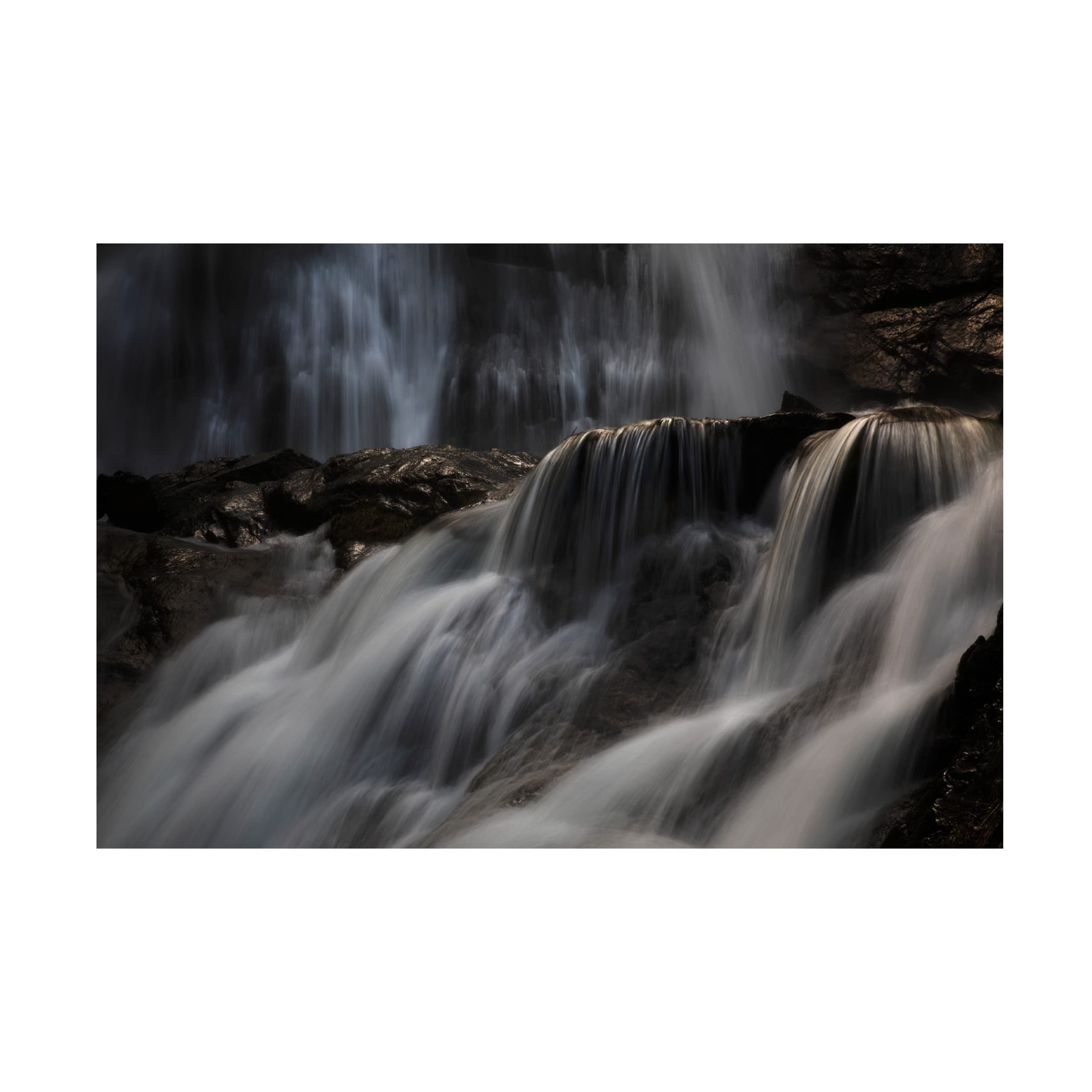 Paolo Bolla 'Waterfall' Canvas Wall Art Print - Modern Landscape Painting for Living Room, Bedroom & Office Decor | Trademark Fine Art Collection