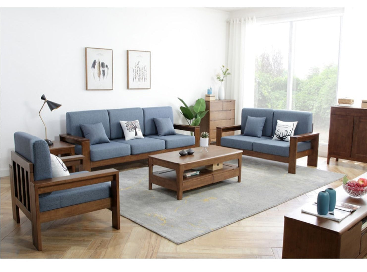 NORA Scandi Japanese Daybed Sofa - Solid Wood Nordic Style Daybed for Living Room, Bedroom, or Office - Available in 3 Sizes (Twin, Full, Queen)