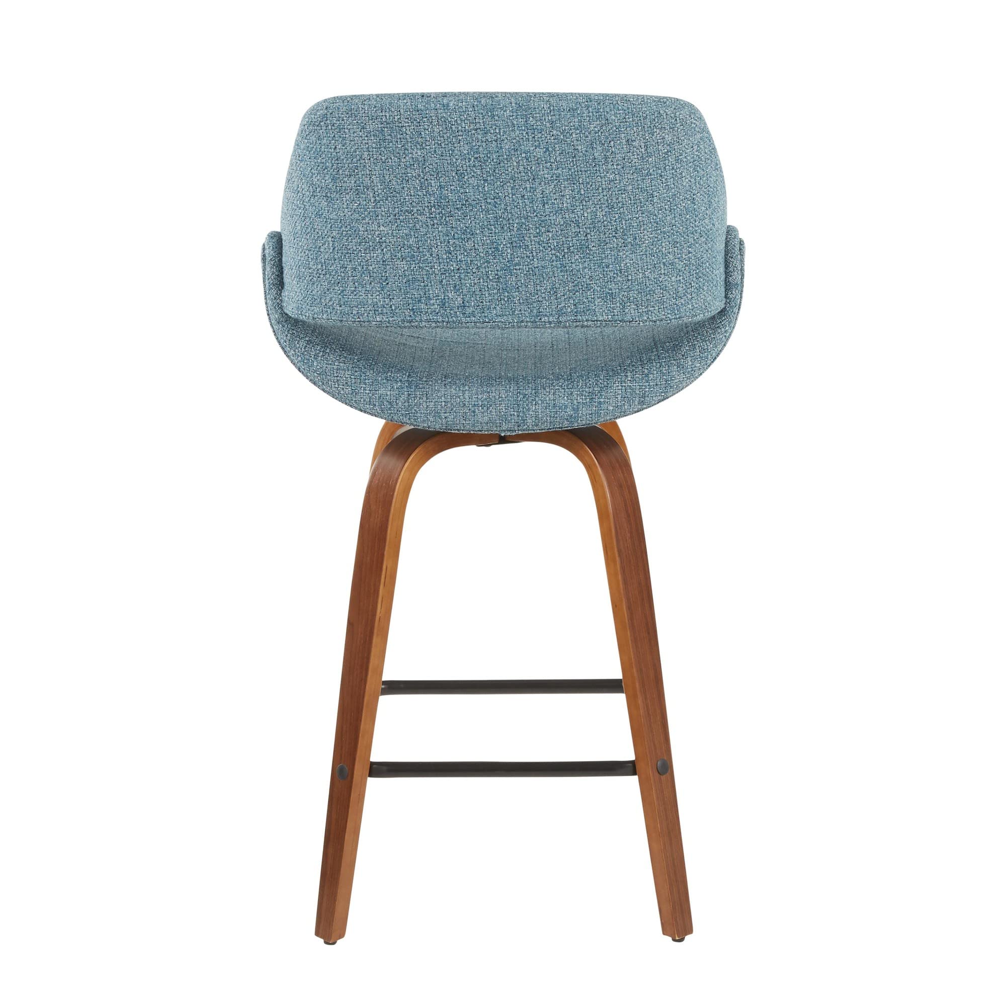 LumiSource Walnut Wood Counter Stools Set of 2 - 24