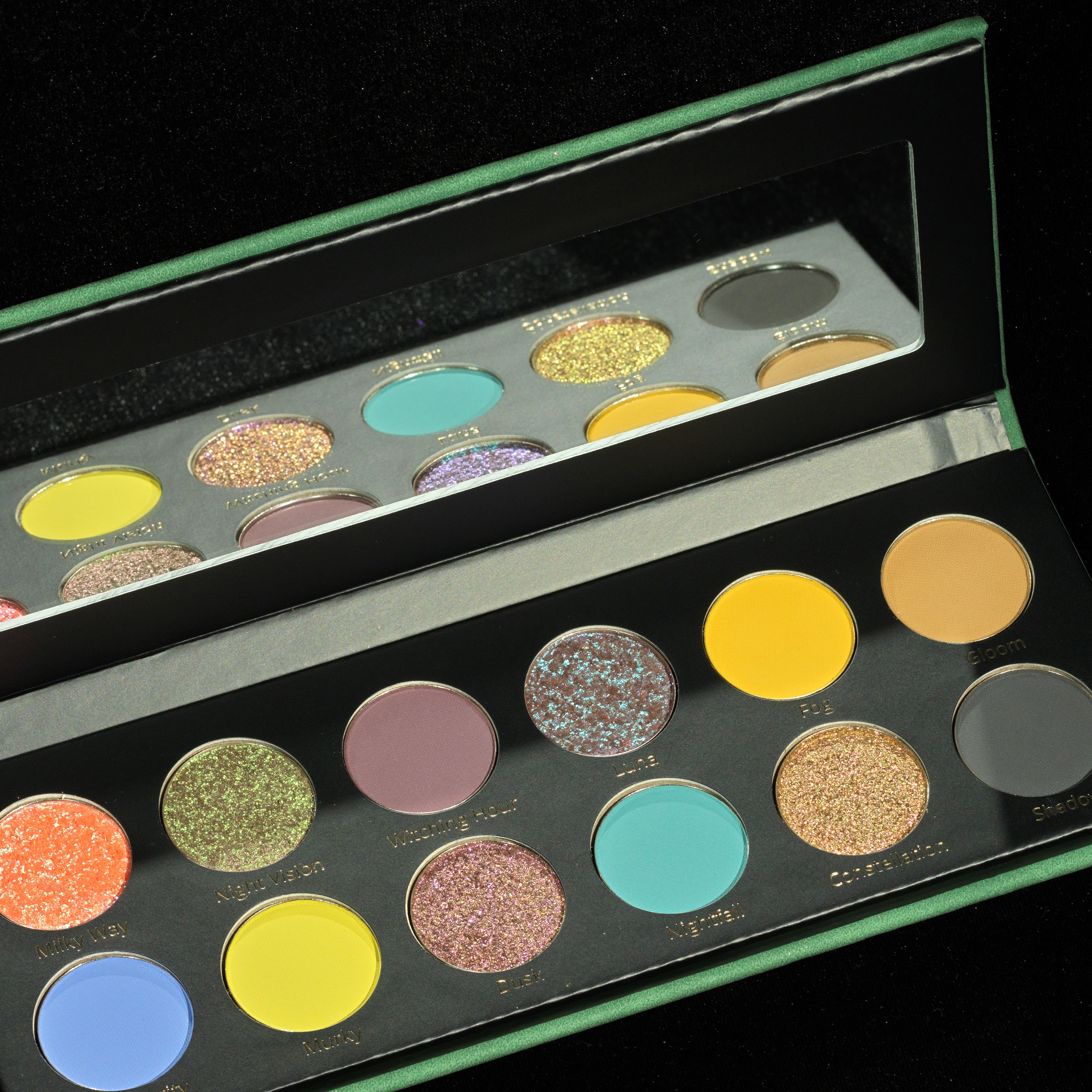 Nocturnal Mini Eyeshadow Palette - 12 Pigmented Matte & Shimmer Shades for Day & Night Makeup | Perfect for Parties, Date Nights & Special Occasions