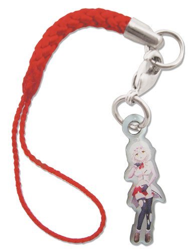 Trinity Seven Anime Yui Metal Phone Charm - Cute Kawaii Keychain for Smartphones, Backpacks & Cosplay Accessories