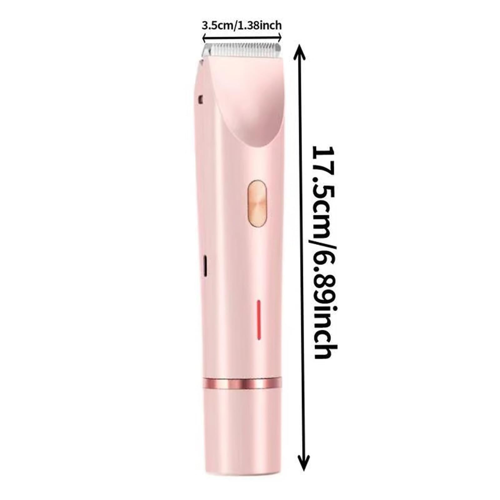 Ezme Razor 2.0 - Women's Electric Bikini Trimmer & Shaver, 2-in-1 Dual Head Wet/Dry Waterproof Hair Removal for Smooth Skin - Perfect for Travel, Gym & Sensitive Areas (Pink)