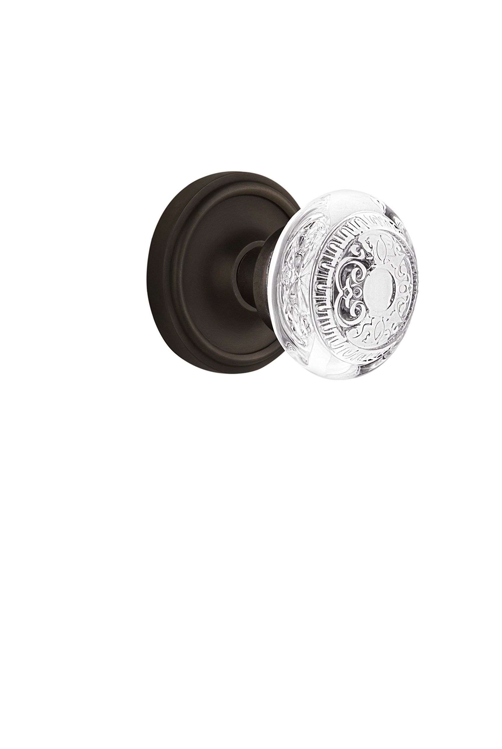 Nostalgic Warehouse 751031 Classic Rosette with Crystal Egg and Dart Knob, 2.375