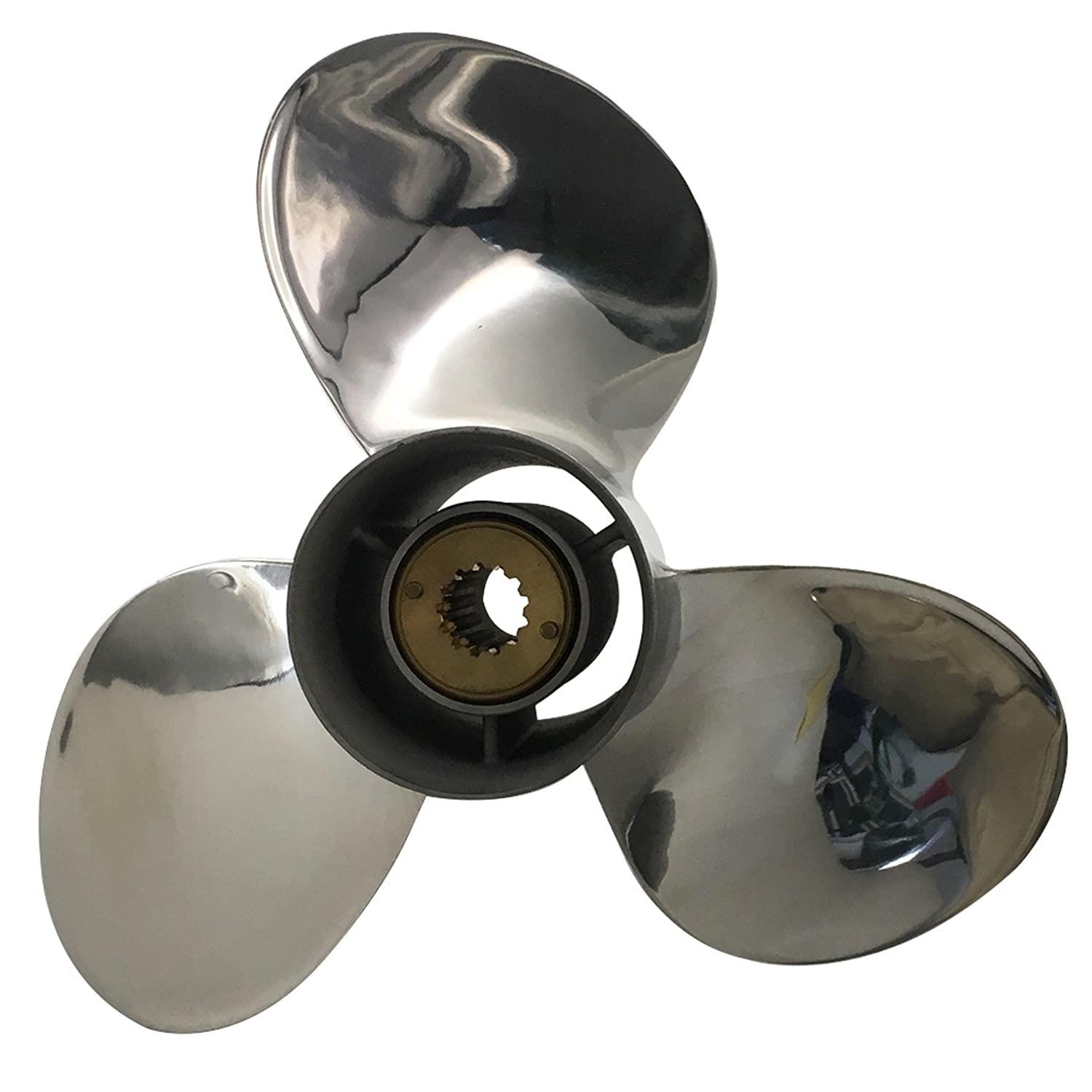 CAPTAIN Propeller 11 1/8x14 - Stainless Steel 13-Tooth Spline Replacement for Mercury Outboard Engines 25HP-75HP (25HP, 30HP, 35HP, 40HP, 45HP, 48HP, 50HP, 55HP, 60HP, 70HP, 75HP) - Perfect for Boating, Fishing & Marine Activities