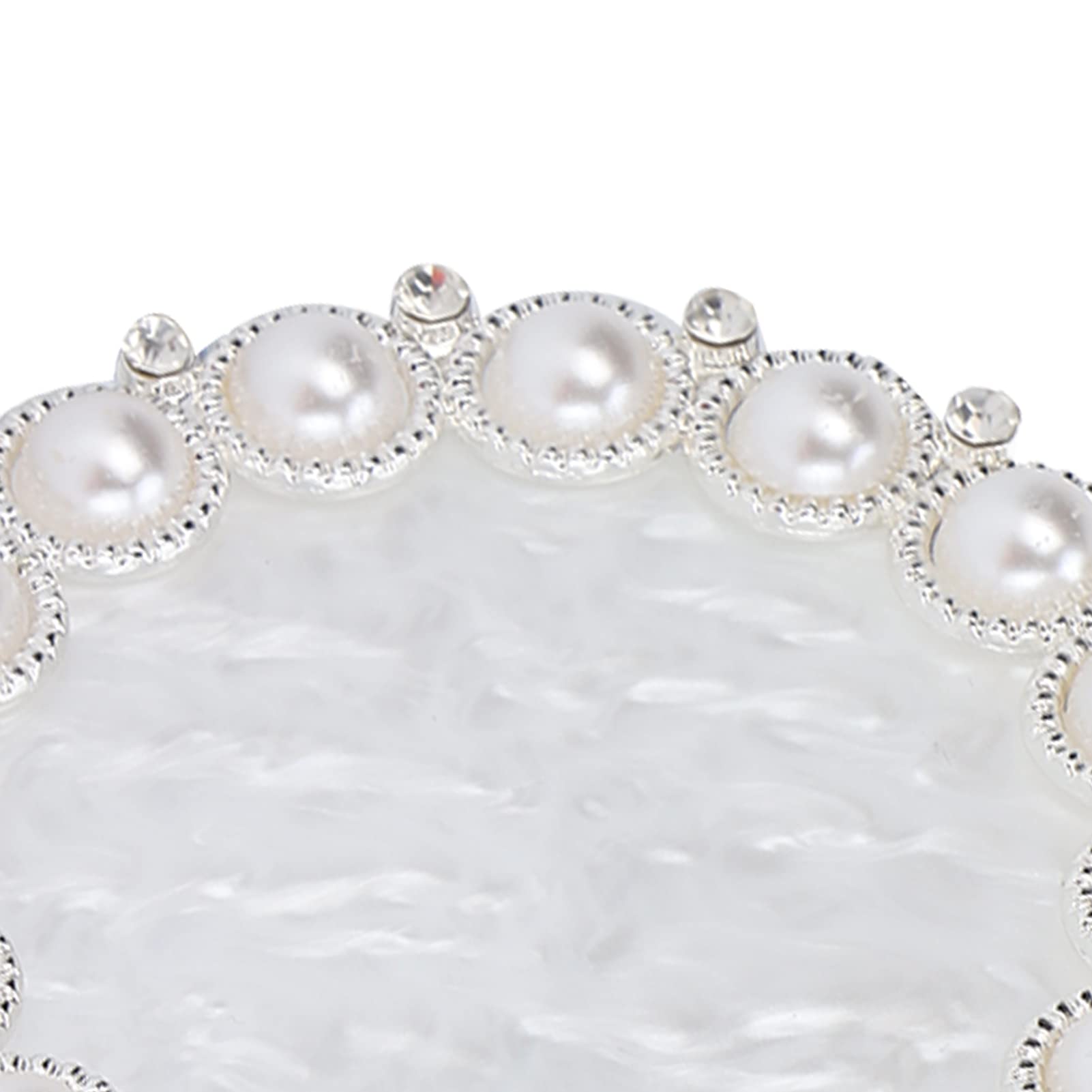 Professional Nail Art Tips Plate - Silver on White Cosmetic Mixing Palette & Nail Holder for Salon & Home Use | Perfect for DIY Nail Art, Manicures & Pedicures